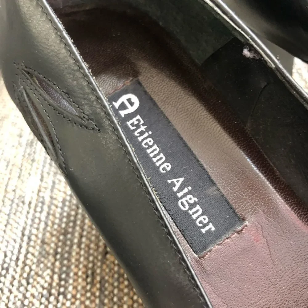 Etienne Aigner Ville Heels Laser Cut Leather 9.5